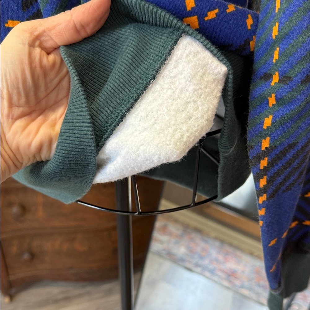 The North Face Blue and Green Plaid  Hoodie - Picture 6 of 6